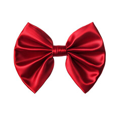 Red satin ribbon bow elegant gift wrap decoration