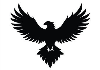eagle silhouette  isolated on white background