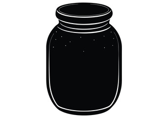 jar silhouette  isolated on white background