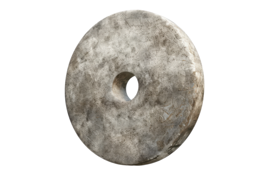 Throwing Discus in Action Isolated On Transparent Background