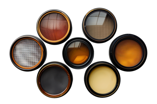Vintage-Style Photography Filters Isolated On Transparent Background - Powered by Adobe