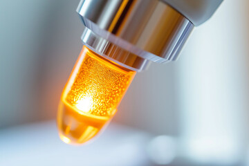 Shockwave therapy mobility rehabilitation. Recovery musculoskeletal. High-tech shockwave therapy treatment for tendonitis in action.