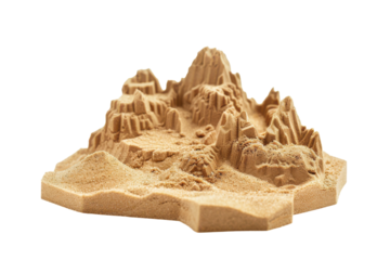Full and Clear Image of Kinetic Sand Isolated On Transparent Background