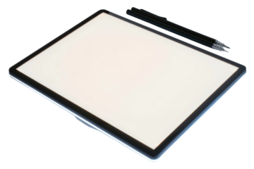 Clear View of Light-Up Tracing Pad Isolated On Transparent Background