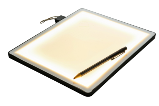 Authentic Image of Light-Up Tracing Pad Isolated On Transparent Background