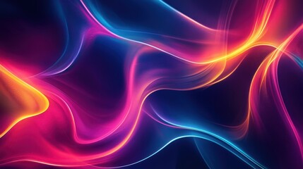 Obraz premium Abstract flowing lines of vibrant colors