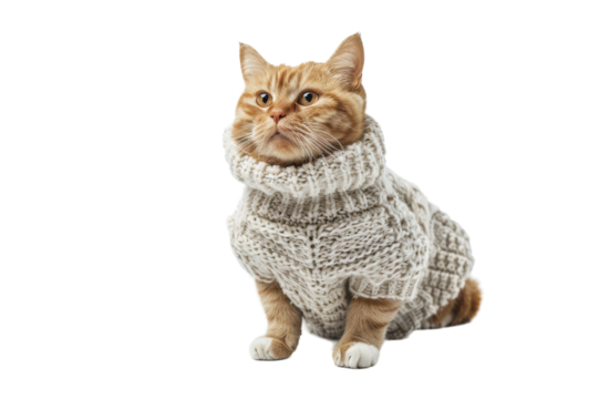 Stylish Pet Sweaters for Every Season Isolated On Transparent Background