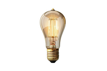 Obraz premium Old-fashioned Edison Light Isolated On Transparent Background