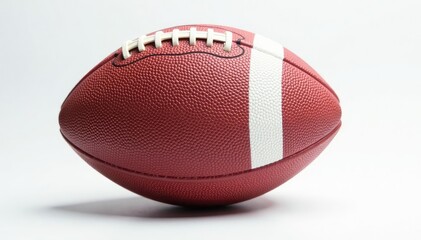 Close-up of an american football on white background, sports, fall, graphic
