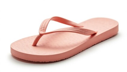 Close-up of a single flip-flop isolated on white background, travel, fashion