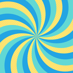 曲線のサンバースト、ハーフトーンのドット柄、スターバースト、正方形サイズ