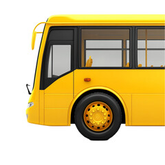 Yellow School Bus Side View Transportation Vehicle