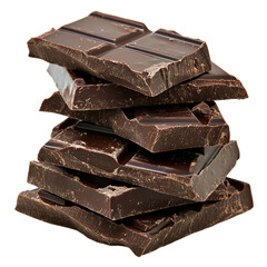 Stacked Dark Chocolate Bars with Smooth Texture and Rich Color