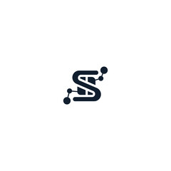 monogram letter s logo design