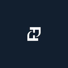 monogram letter h logo design
