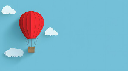 Fototapeta premium balloon, air, sky, hot, vector, travel, illustration, fly, hot air balloon, flying, cloud, transportation, basket, colorful, balloons, red, airship, flight, transport, fun, adventure, clouds, up, aero