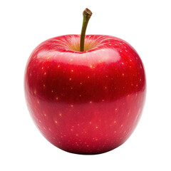 Fresh Red Apple on White Background, Healthy Snack and Fruit