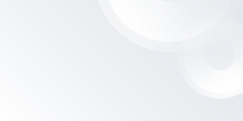 Abstract white background with white circle lines digital future background