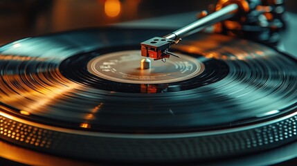 Spinning vinyl record player