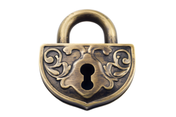Ornate Antique Brass Padlock