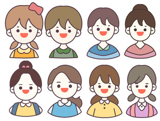 어린이 얼굴 세트