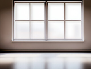 Natural light filtering through a modern window in a minimalist indoor space