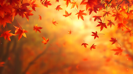 Fototapeta premium autumn, leaf, leaves, fall, star, orange, season, pattern, maple, christmas, tree, nature, vector, illustration, decoration, yellow, design, gold, color, falling, seamless, red, wallpaper, foliage, ba