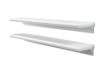 Wall-Mounted Display Shelves Isolated On Transparent Background