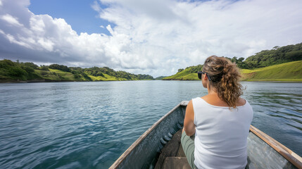 Fototapeta premium Relaxation Boat Ride Tropical Waters