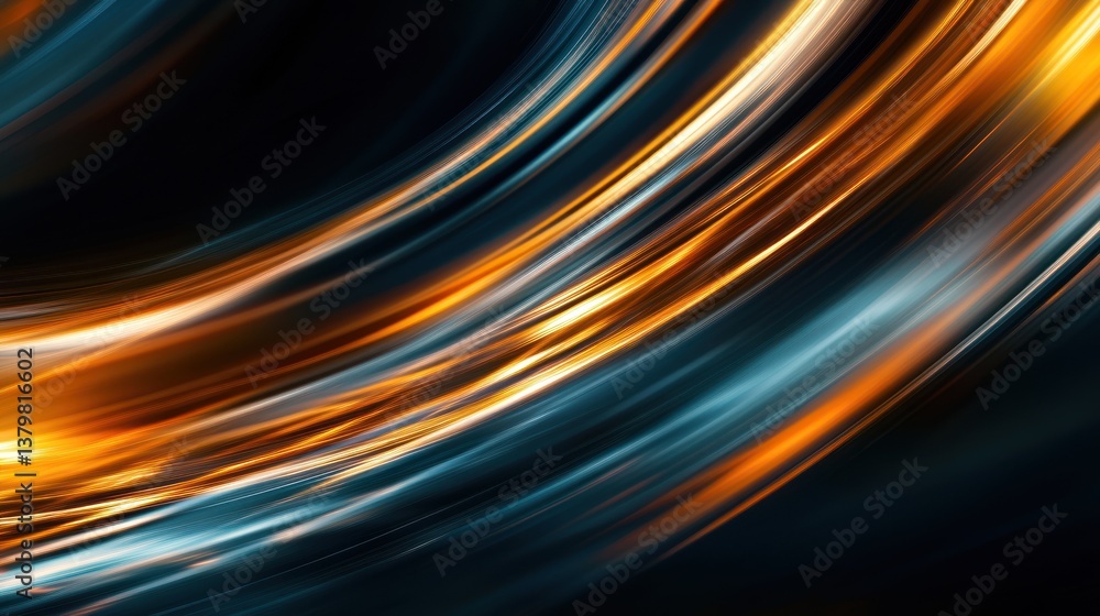 Poster abstract dynamic swirl design with vibrant colors
