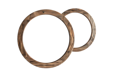 Handcrafted Wood Vanity Mirror Isolated On Transparent Background