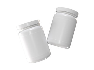 Whey protein and mass gain plastic jar, bottle packaging mockup 3d glossy plastic design. Fitness nutrition canister design template for pill capsule cylinder, vitamins. Supplement gym and workout