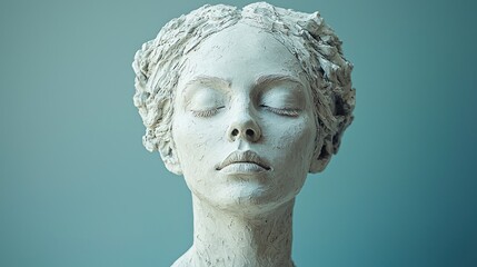 Elegant, serene, sculpted face