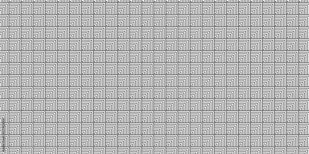 Poster abstract overlapping vector abstract pattern wave lines fabric white and gray square line background