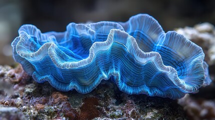 Vibrant blue marine creature