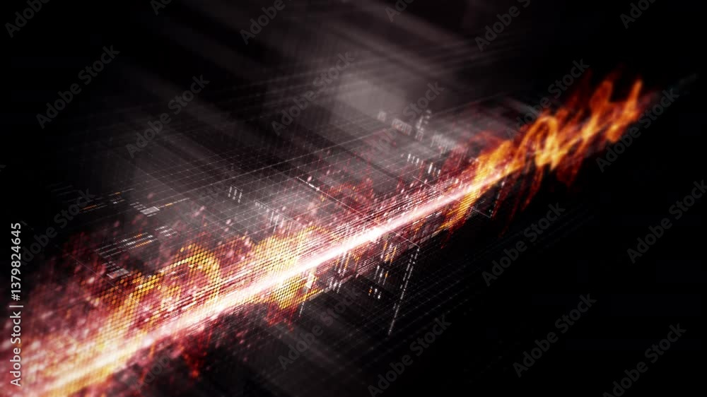 Poster futuristic data matrix ai simulation featuring metaverse inspired elements, an information network, 