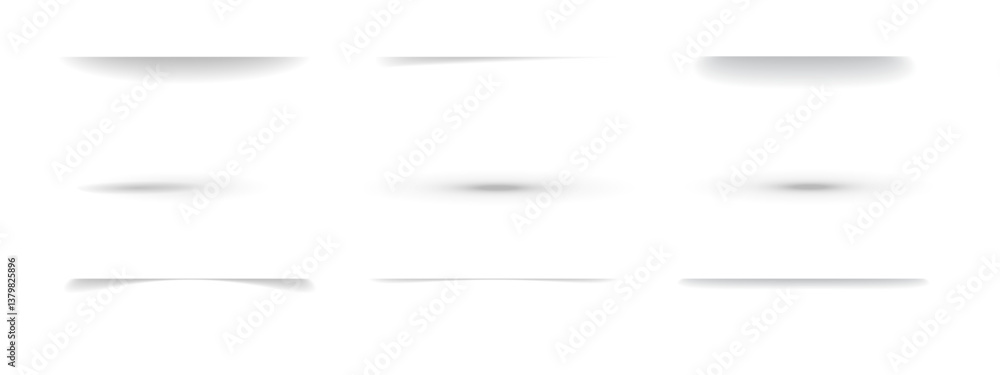 Poster vector shadows isolated on white background. set of realistic round shadow and shadow effect. poster