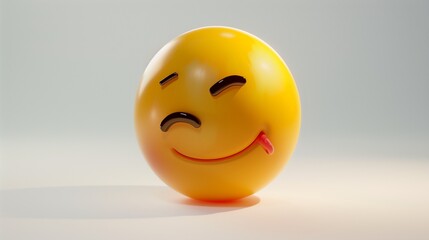 A winking face emoji with one eye closed and a slight smirk, giving a playful expression, centered on a white background.