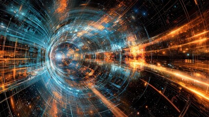 Obraz premium Virtual Reality Abstract Space