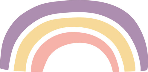 Rainbow Icon – Cute and Minimal Vector Symbol of Colorful Hope and Weather