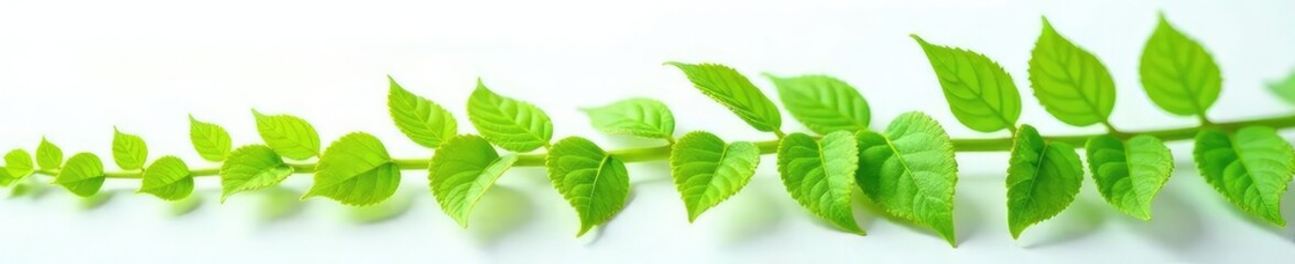 Obraz premium Delicate ferns unfurl on a crisp white surface, forest, plants