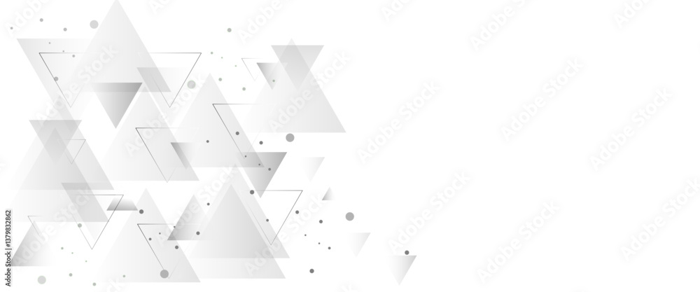 Aufkleber abstract grey triangle geometric background.