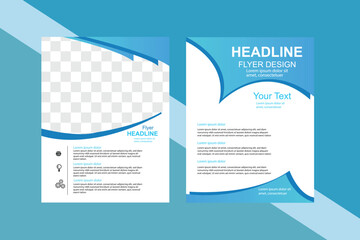 Vector flyer template design. For business brochure, leaflet or magazine cover