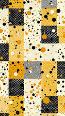 Colorful abstract pattern with circles and geometric shapes on a light background