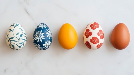 Beautifully Crafted Easter Eggs with Encaustic Wax Decoration in Various Colors and Designs