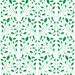 Repeating geometric mosaic flying plants grid seamless pattern. Simple graphic design for for printing on fabrics and templates. Trendy geometric vector seamless ornament