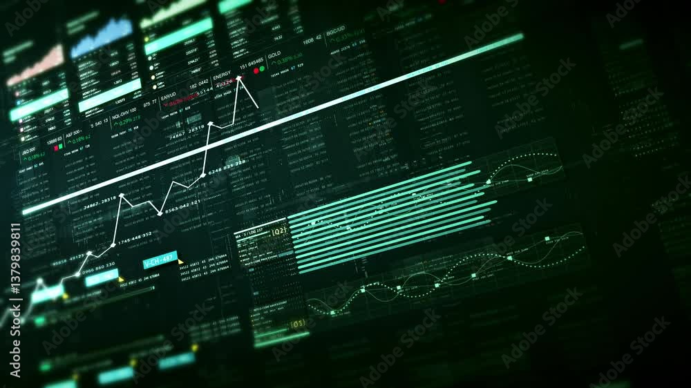 Poster dynamic data visuals for business info graphics, animated charts, and data-driven insights for a bus