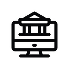 digital banking line icon. Clean and minimalist vector icon for websites, mobile apps, presentations, and logos. Fully scalable and customizable for any project.
