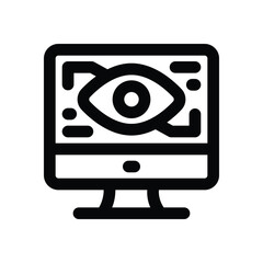 monitoring line icon. Clean and minimalist vector icon for websites, mobile apps, presentations, and logos. Fully scalable and customizable for any project.