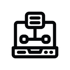 data line icon. Clean and minimalist vector icon for websites, mobile apps, presentations, and logos. Fully scalable and customizable for any project.